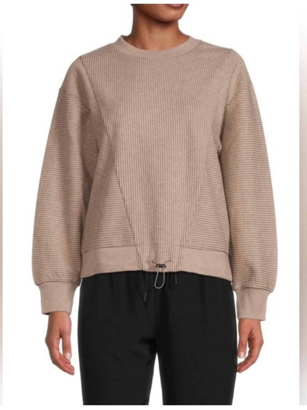 Varley Arleta Chestnut Multi Ribbed Sweatshirt Medium